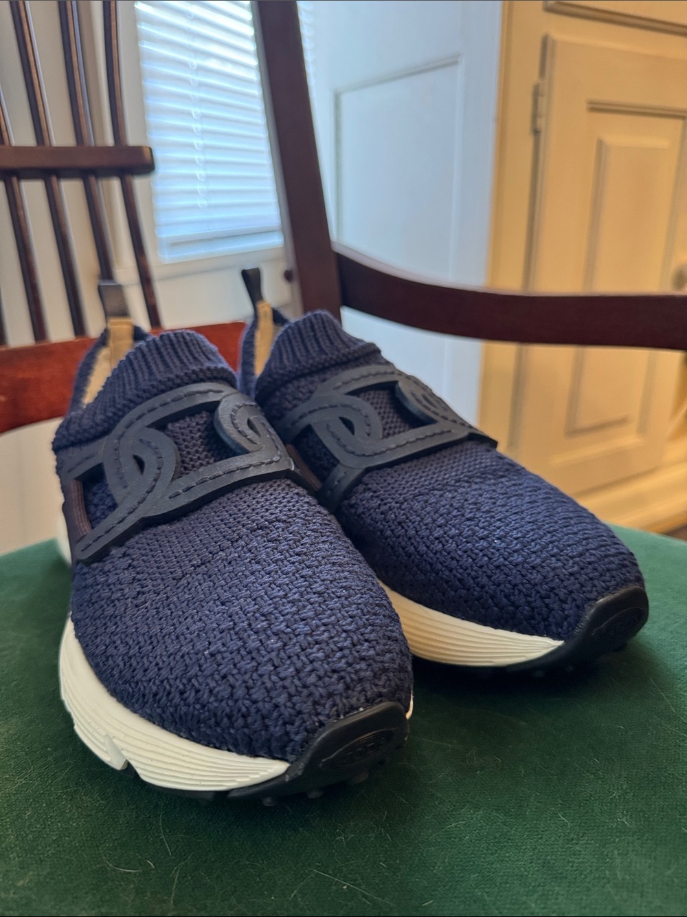 Tod's Kate Navy Knit Slip-On Sneaker - Picture 3 of 12